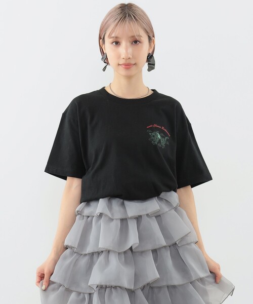 MASNADA 売れ筋商品|||マスナダ Tシャツ トップス レディース Tops Red PANCAMDA防水ファスナーポケット付き半袖Tシャツ PANDIESTA