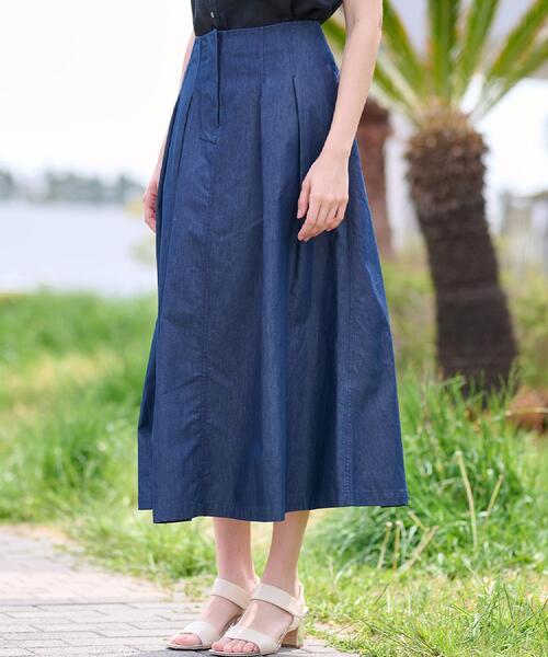 ドレステリア　クールタッチスカート DRESSTERIOR スカート 「接触冷感/吸水速乾」クールタッチデニム