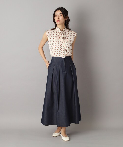 ドレステリア　クールタッチスカート DRESSTERIOR スカート 「接触冷感/吸水速乾」クールタッチデニム
