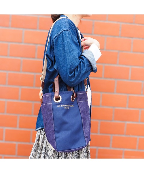 LES TOILES DU SOLEIL トートバッグ rectangle tote petit