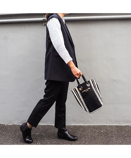 LES TOILES DU SOLEIL トートバッグ rectangle tote petit