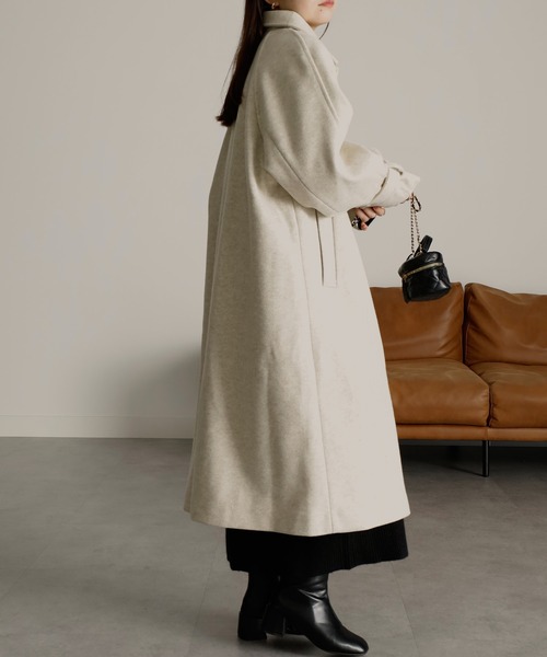 「RANAN」 ステンカラーコート M モカ レディース_画像3