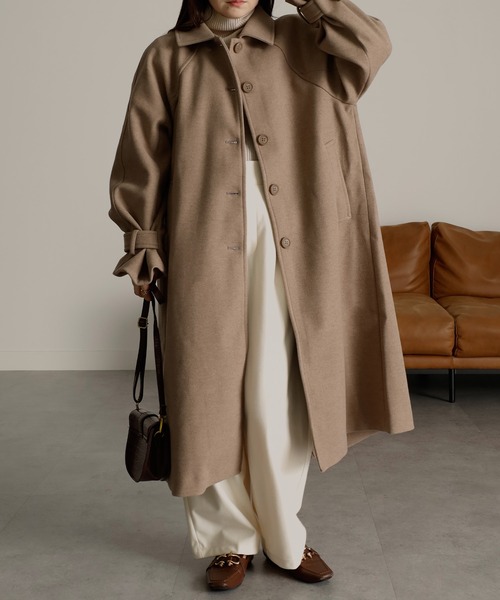「RANAN」 ステンカラーコート M モカ レディース_画像5