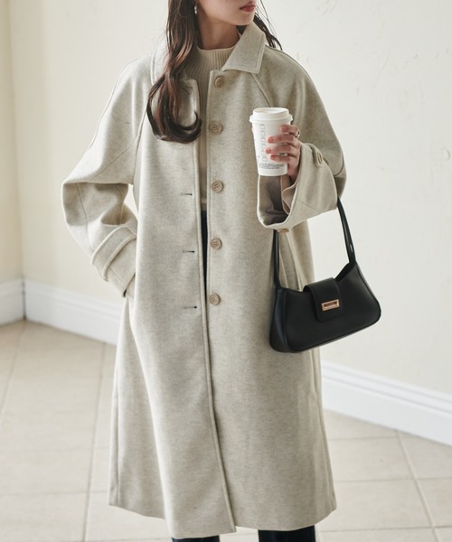 「RANAN」 ステンカラーコート M モカ レディース_画像9