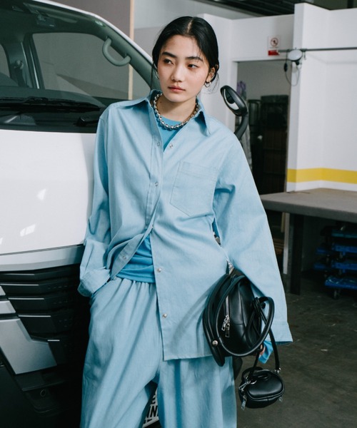 Deuxieme Classe ダンガリーシャツ オーバーサイズ HANNE ブラウス シャツ ダンガリーオーバーサイズシャツ レディース