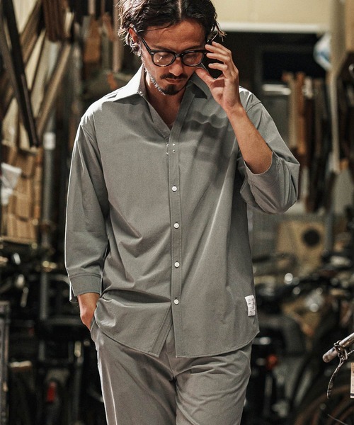 wjk reluxe シャツ ms5986-cool stretch hook 3-4 sleeve shirts 7分袖