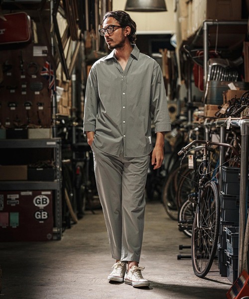 wjk reluxe 七分袖 シャツ ms5986-cool stretch hook 3-4 sleeve