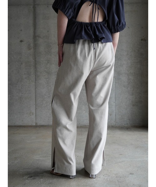 ワイドパンツ パンツ SIDE SLIT PANTS レディースの画像