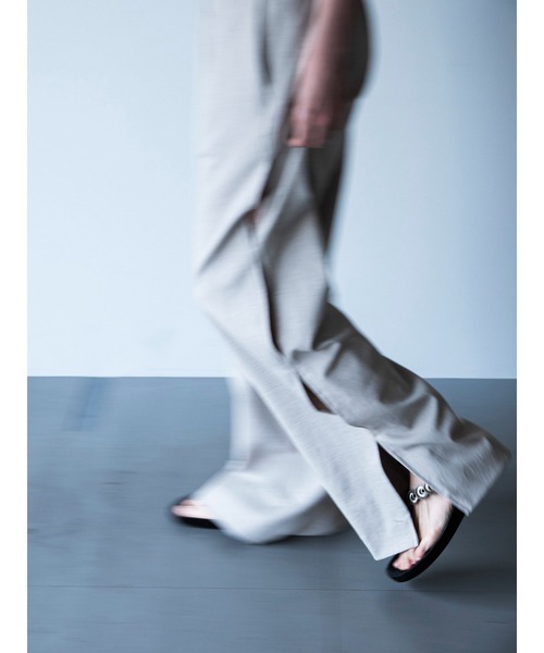 ワイドパンツ パンツ SIDE SLIT PANTS レディースの画像