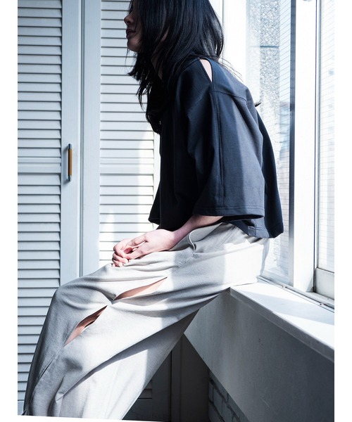ワイドパンツ パンツ SIDE SLIT PANTS レディースの画像