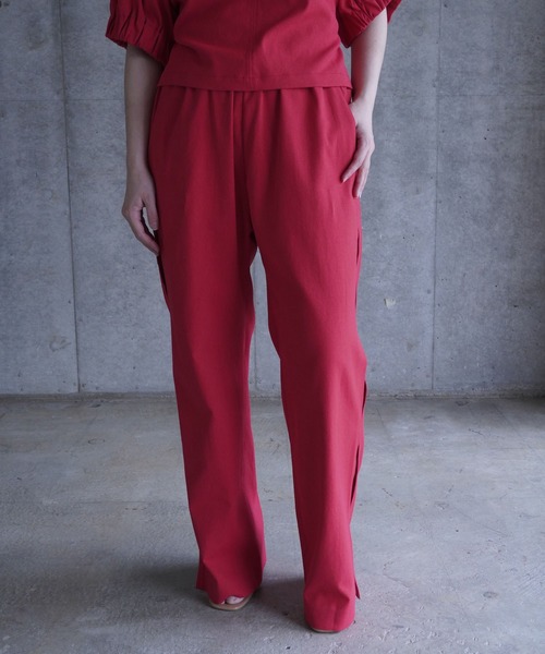 ワイドパンツ パンツ SIDE SLIT PANTS レディースの画像
