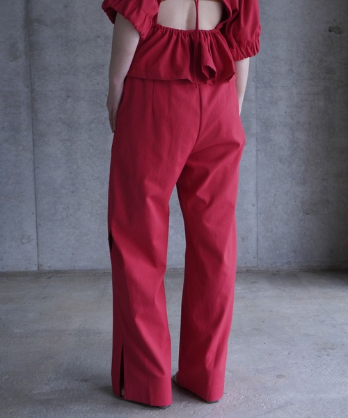 ワイドパンツ パンツ SIDE SLIT PANTS レディースの画像