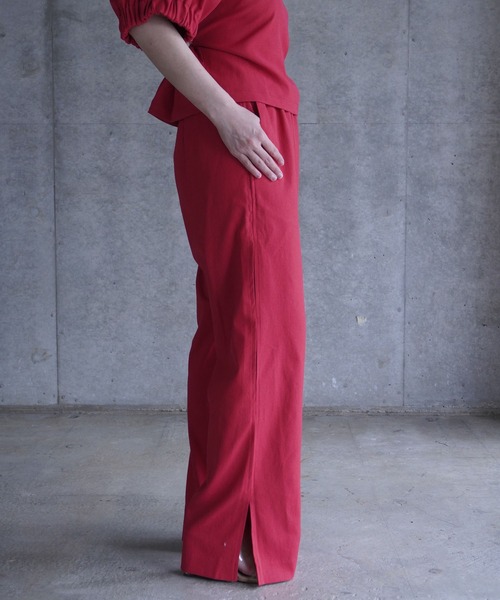 ワイドパンツ パンツ SIDE SLIT PANTS レディースの画像