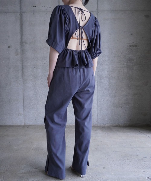 ワイドパンツ パンツ SIDE SLIT PANTS レディースの画像