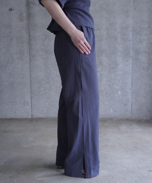 ワイドパンツ パンツ SIDE SLIT PANTS レディースの画像