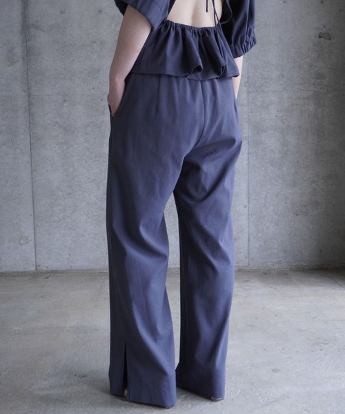 ワイドパンツ パンツ SIDE SLIT PANTS レディースの画像