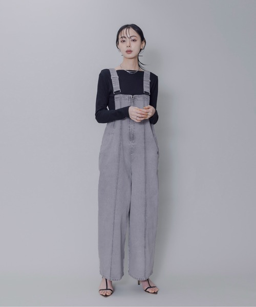 新品☆ Eimee Law フロントジップ デニム サロペット Eimee Law サロペット オーバーオール フロントジップ デニム