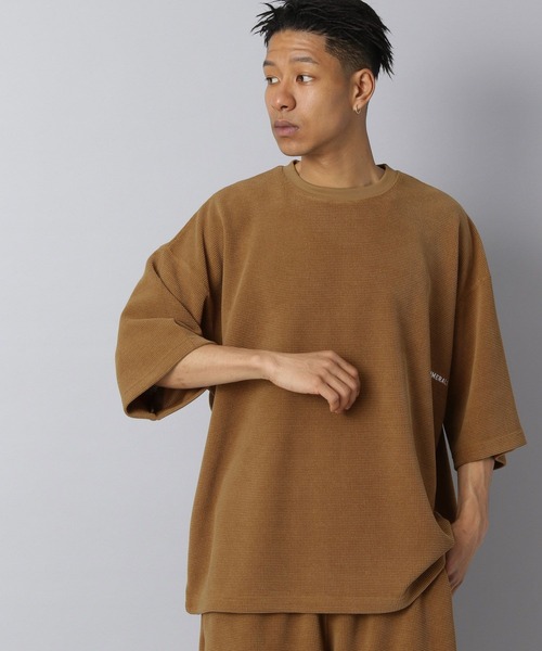 NUMERALS（ヌメラルズ） tシャツ 「NUMERALS」ワッフルハーフスリーブ