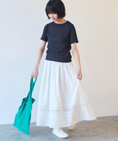 tシャツ syuwa syuwa dot ハイネック半袖プルオーバー レディース △syuwa syuwa dot ハイネック半袖プルオーバー（Tシャツ
