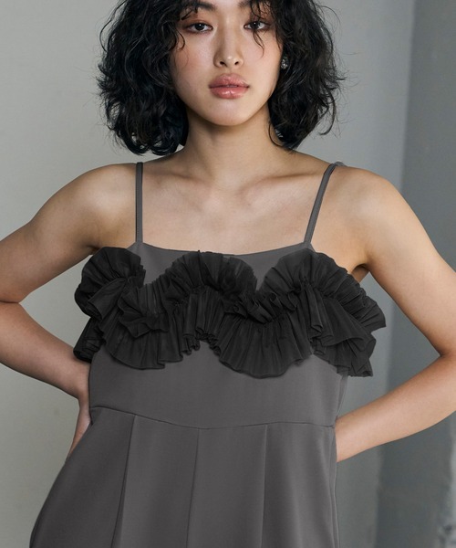 GIRL DRESS FOR NOW ドレス フリルドッキングオールインワンパンツ