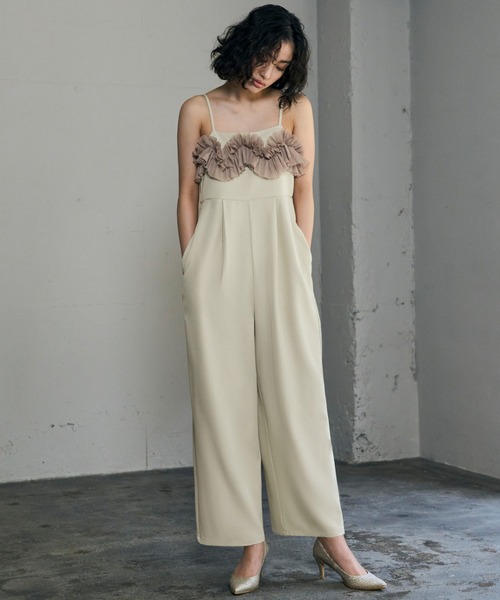 GIRL DRESS FOR NOW ドレス フリルドッキングオールインワンパンツ