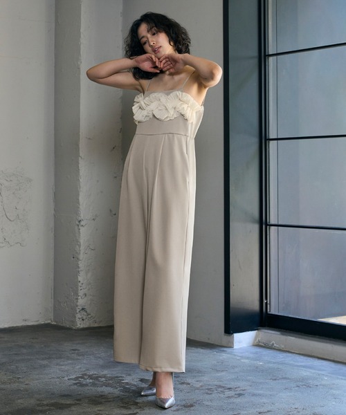 GIRL DRESS FOR NOW ドレス フリルドッキングオールインワンパンツ