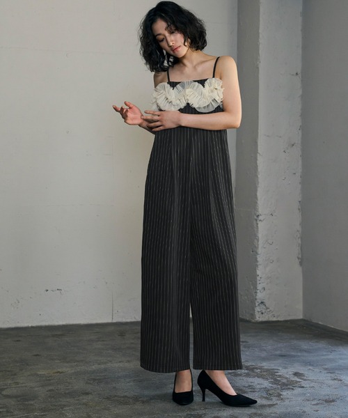 GIRL DRESS FOR NOW ドレス フリルドッキングオールインワンパンツ