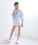 ブラウス シャツ キッズ 親子お揃いガーゼ袖フ...の詳細画像1