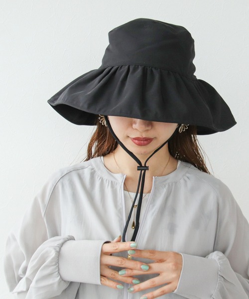 Cepica（セピカ） 帽子 ハット 完全遮光つば広フリルHAT レディース