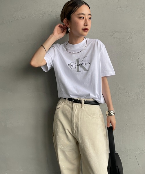 売れ筋商品|||カルバンクライン Tシャツ レディース トップス CORE MONOGRAM REGULAR - Print T-shirt - bright white 楽天市場】カルバンクライン レディース Tシャツ ロゴ 半袖