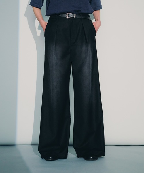 selle glant スラックス TUCK WIDE SPRAY SLACKS/タックワイド