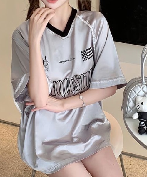 tシャツ ロゴVネックTシャツ レディース FREAK'S STORE tシャツ Vネック ロゴTシャツ レディース