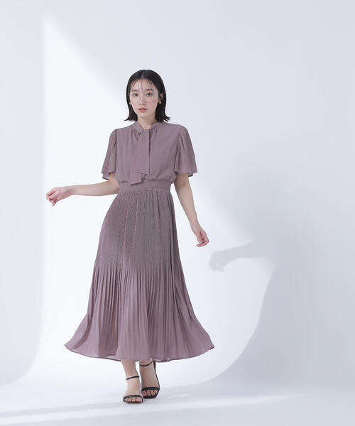 登場! NATURAL BEAUTY BASIC ワンピース 楊柳ボウタイワンピース ワンピース