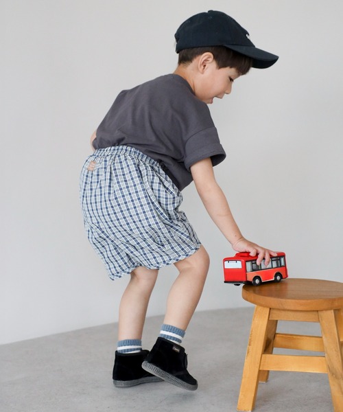 ハーフパンツ パンツ 短パン 「3-10才対応」「Better Together」チェック柄ハーフパンツ キッズ 子供服 男の子 女の子 | BONJOUR SAGAN enfant | 05