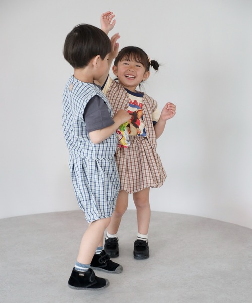 ハーフパンツ パンツ 短パン 「3-10才対応」「Better Together」チェック柄ハーフパンツ キッズ 子供服 男の子 女の子 | BONJOUR SAGAN enfant | 15