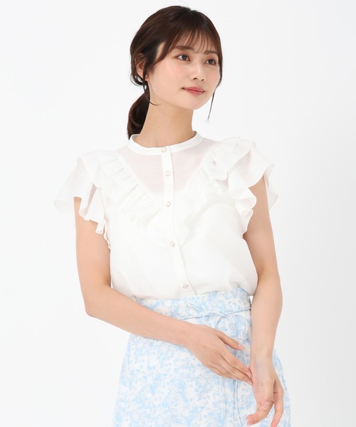 ブラウス シャツ 2025春夏新作 ラッフルフリル袖開きブラウス レディース MISCH MASCH ブラウス シャツ 2025春夏新作 ラッフルフリル袖