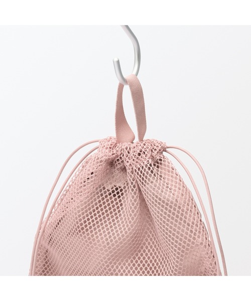 無印良品（MUJI） 旅行 ポリエステルメッシュ巾着 ダブルタイプ S 約