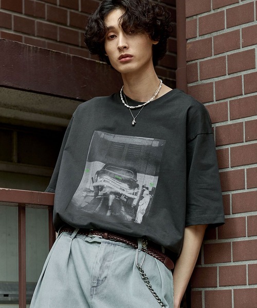 Bleme tシャツ クラシック ピグメント プリントTシャツ メンズ