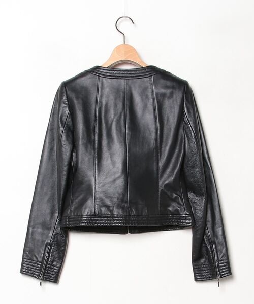 ANAYI」 レザーブルゾン 36 ブラック レディース