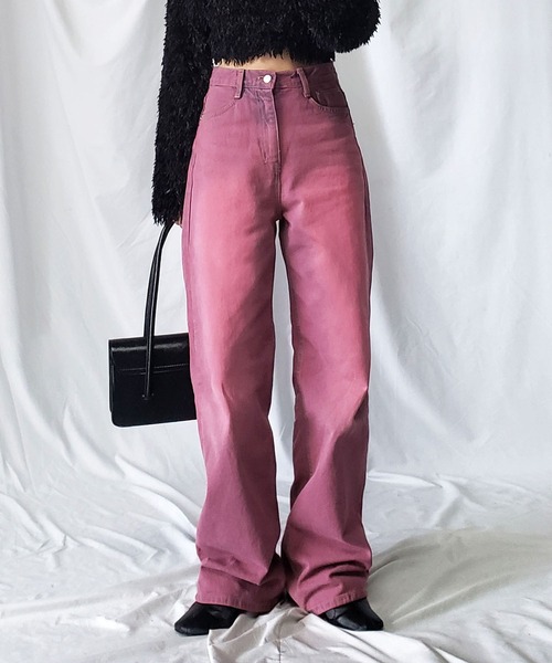 [me+em select] обработка Denim брюки MEDIUM Pink Lady -s