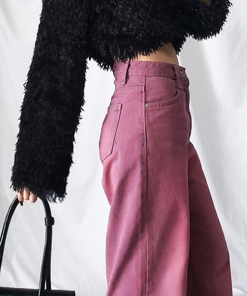 [me+em select] обработка Denim брюки MEDIUM Pink Lady -s