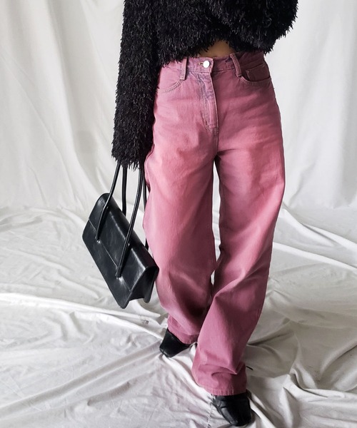 [me+em select] обработка Denim брюки MEDIUM Pink Lady -s