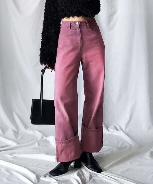 [me+em select] обработка Denim брюки MEDIUM Pink Lady -s