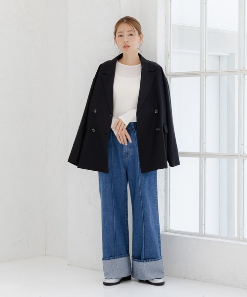 [LAKOLE] tailored jacket SMALL черный женский 