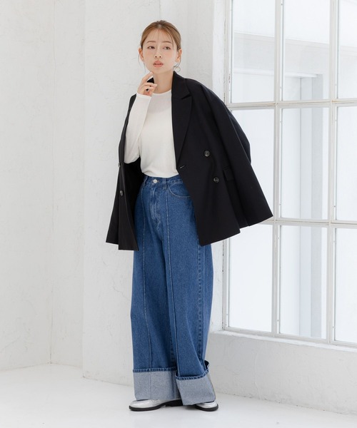 [LAKOLE] tailored jacket SMALL черный женский 