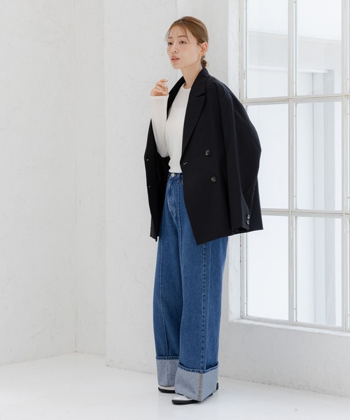 [LAKOLE] tailored jacket SMALL черный женский 