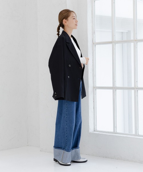 [LAKOLE] tailored jacket SMALL черный женский 
