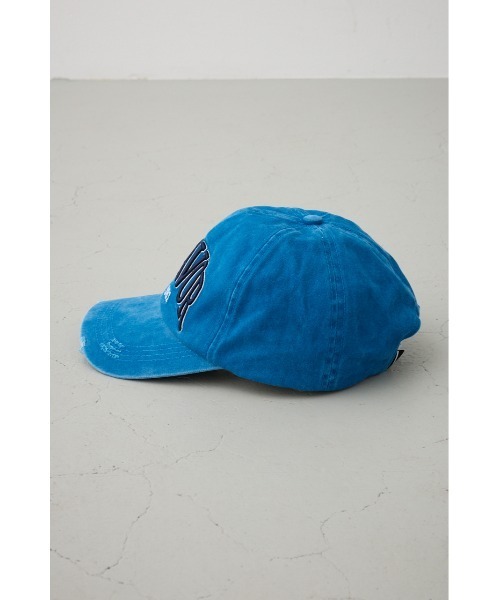 ダメージ加工ブルーキャップ AZUL BY MOUSSY（アズールバイマウジー） キャップ 帽子 ピグメント
