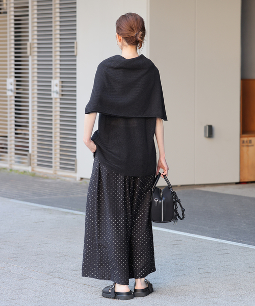 JOURNAL STANDARD リネンキュロットワイドパンツ　BLACK JOURNAL STANDARD パンツ 「追加2」「洗える」レーヨン麻タック