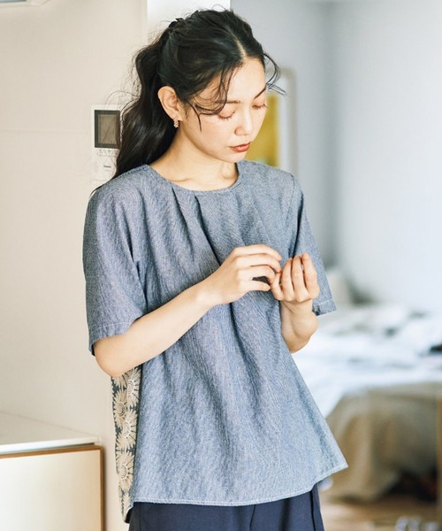 ａｎｄ　ｍｙｅｒａ　マーガレット刺しゅうトップス レディース